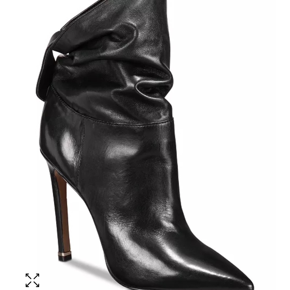 Kenneth Cole New York women’s Riley 110mm Heel Slouch Black Bootie.